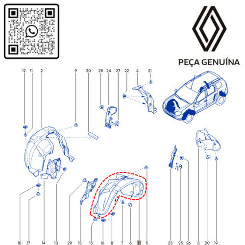 RN 15599R 638415599R PLACA PASSAGEM DE RODA DIANT. ESQ 3